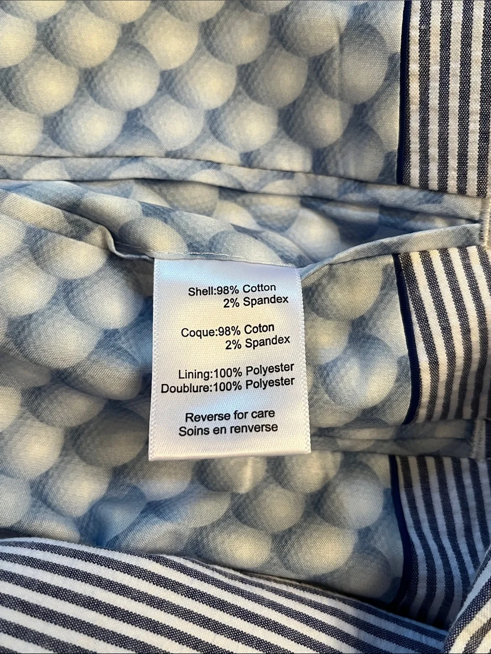 Paisley & Gray Blue & White Stripe Seersucker Sport Coat. 52R